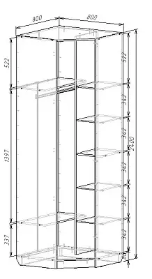 картинка Шкаф ЭКОН угловой от магазина КУПИ КУПЕ